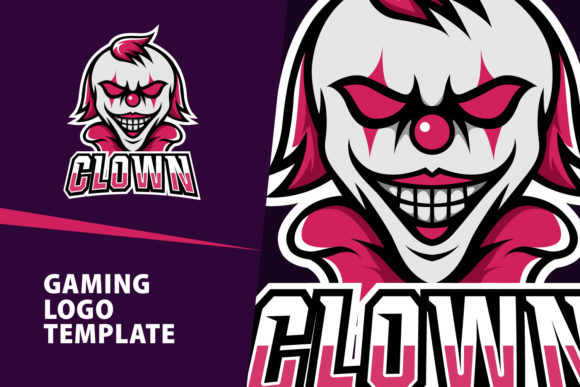 Clown Mascot Gaming Logo Design