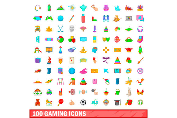 Explore 100 Cartoon-Style Gaming Icons