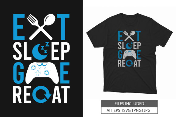 Gamer Style: Eat Sleep Game Repeat Design