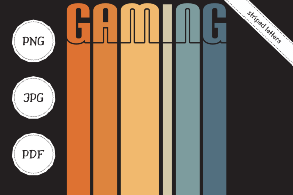 Gaming Striped Letters Background
