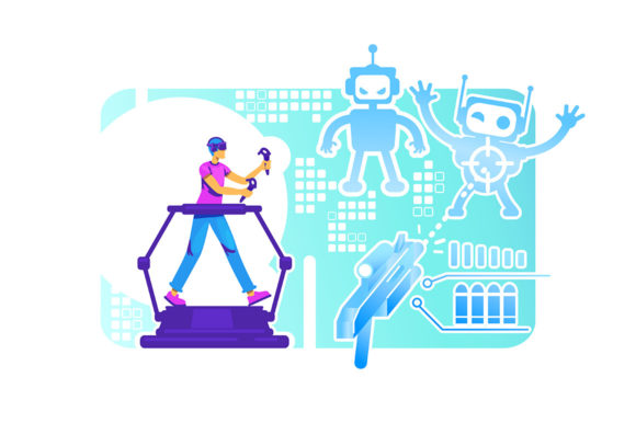 Immersive VR Gaming Experience with 2D Web Banner