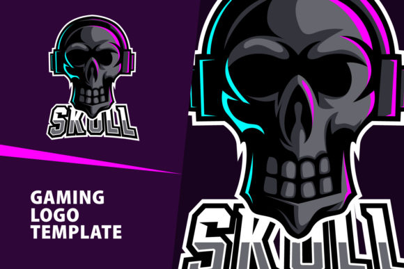 Skull Mascot Gaming Logo Design: A Versatile and Edgy Branding Solution