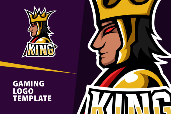 Unleash Your Brand with the King Mascot Gaming Logo Design