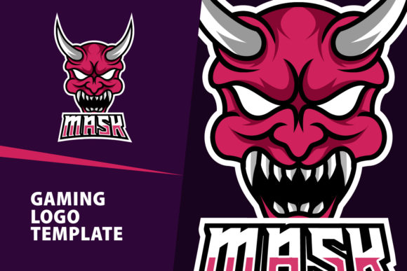 Unleash Your Gaming Brand with Primitive Mask Mascot Gaming Logo Design