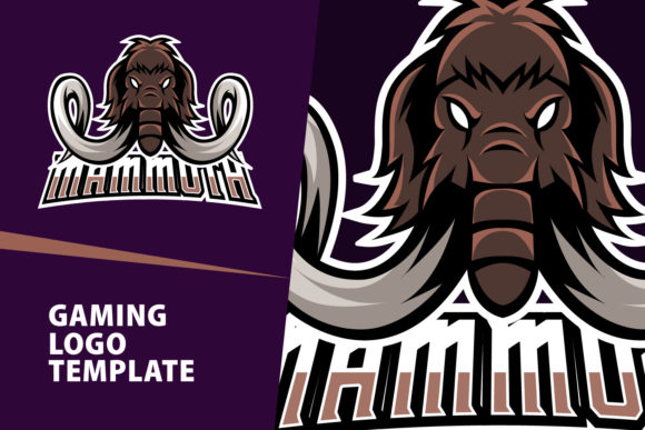 Unlock Your Gaming Brand with the Mammoth Mascot Gaming Logo Design
